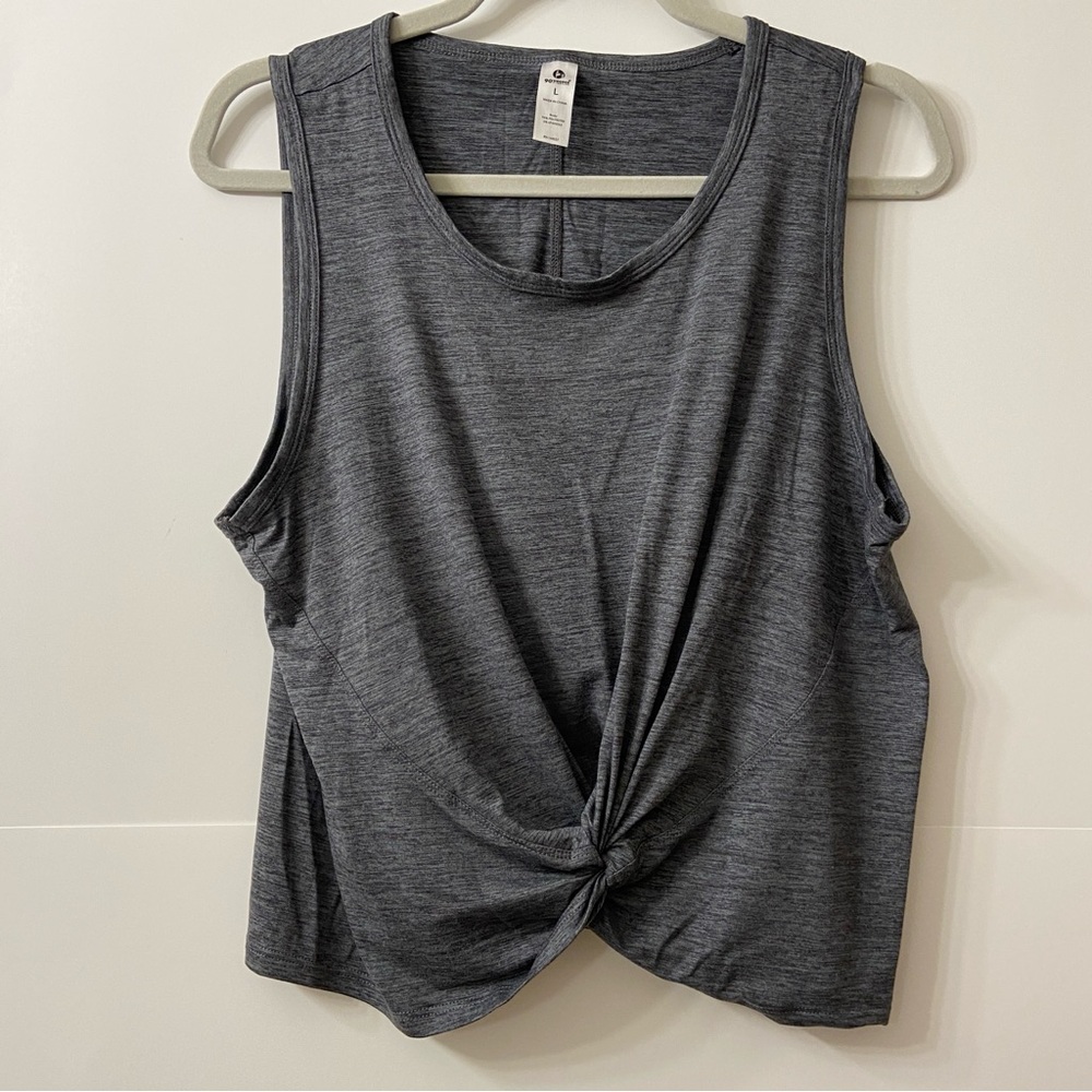 90 Degree Grey Knot Front Tank Top Shirt L